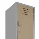 Locker metálico dual chico - 1 puerta arena
